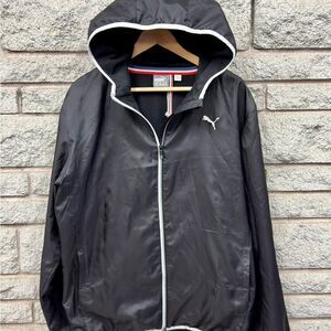 Puma Black Windbreaker with White Trim
